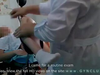 Girlfriend examined at a gynecologist's - stormy orgasm